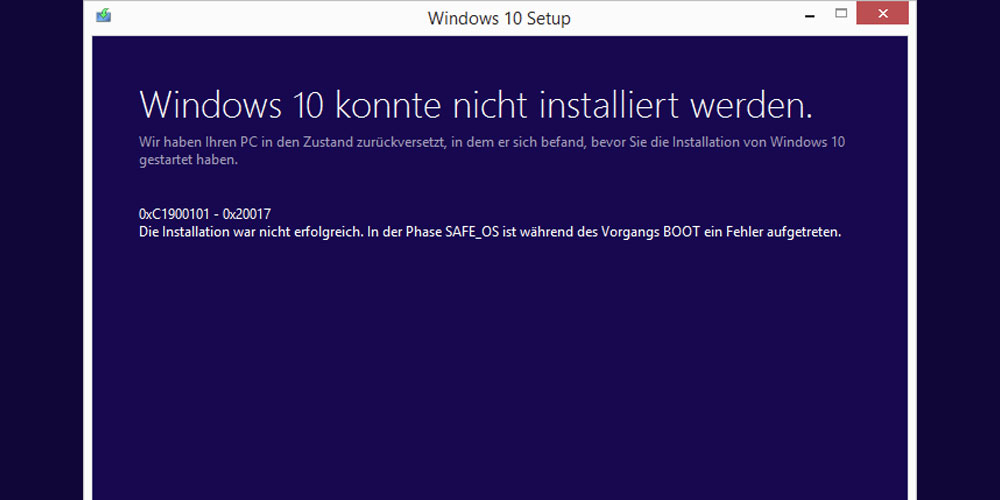 Windows Error 0xc1900101